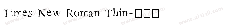 Times New Roman Thin字体转换